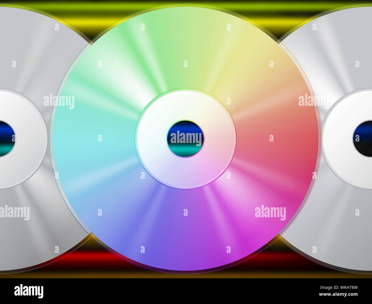 CD Background Meaning Music Artists And Rainbow Lines Stock Photo - Alamy