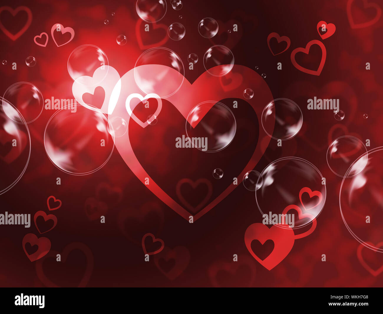 Hearts Background Meaning Passionate Wallpaper Or Loving Art Stock ...