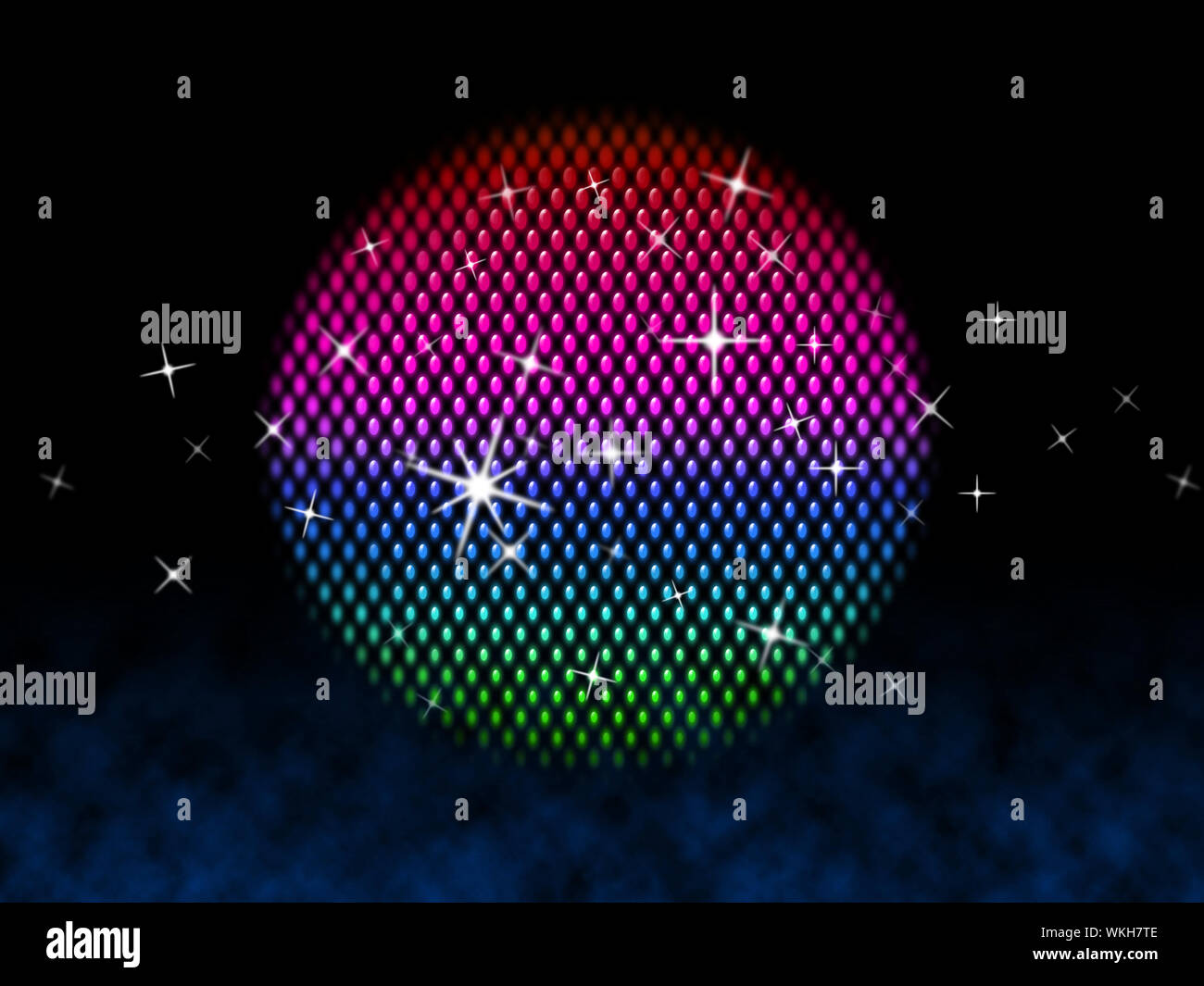 Colorful Ball Meaning Disco Stars And Lighting Stock Photo Alamy