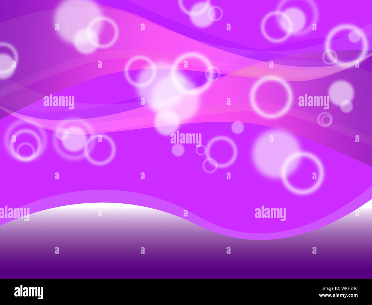 Purple Bubbles Background Meaning Circular And Waves Stock Photo Alamy