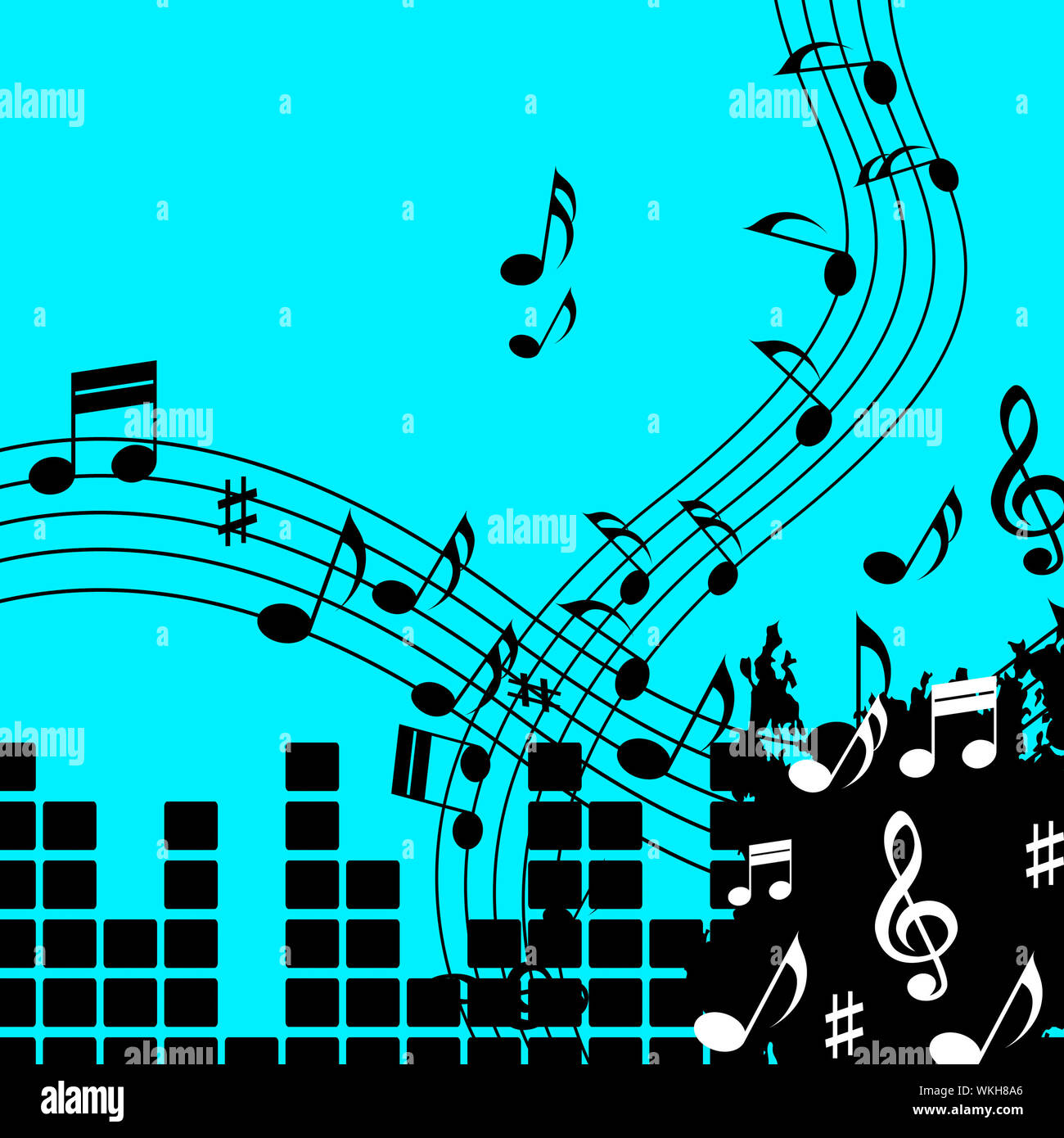 Music Background Showing Song Notes Or Melody Stock Photo - Alamy