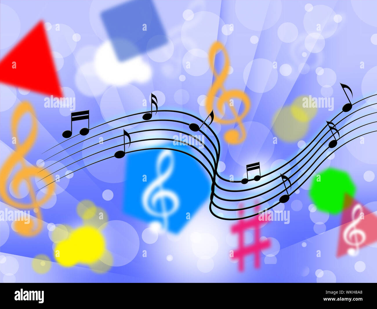 Music Background Showing Song Notes Or Melody Stock Photo - Alamy