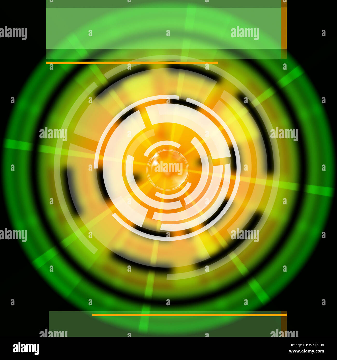 Green Disc Background Showing LP Circles And Rectangles Stock Photo - Alamy