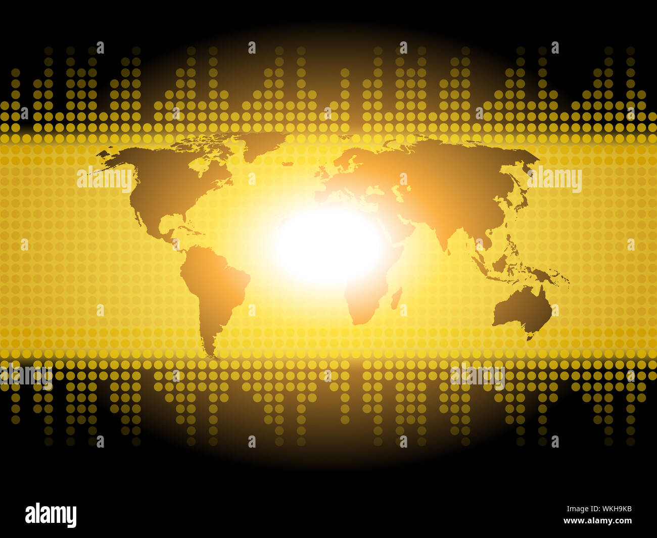 World Map Background Showing International Communication Or ...