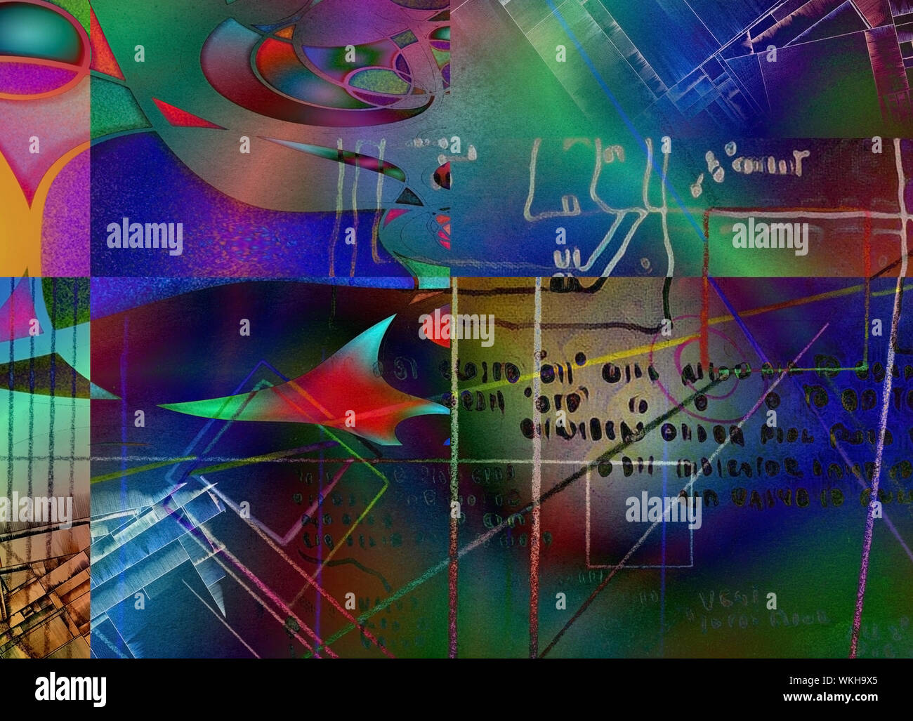 Modern art abstract with text. 3D rendering Stock Photo - Alamy