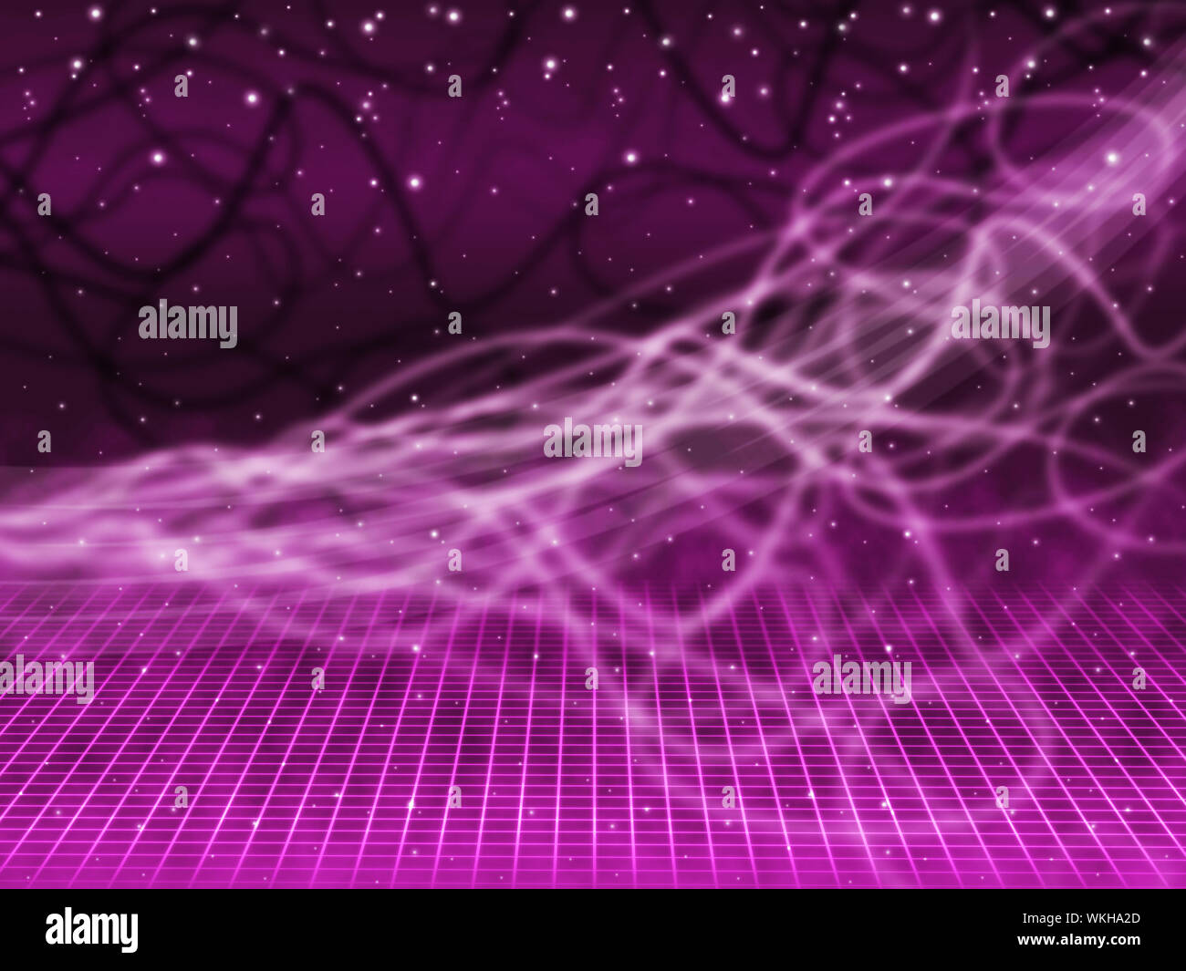 Purple Squiggles Background Meaning Tangled Lines And Stars Stock Photo Alamy