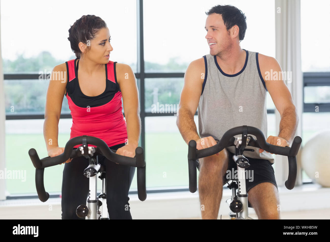 Spinning class woman hi-res stock photography and images - Alamy