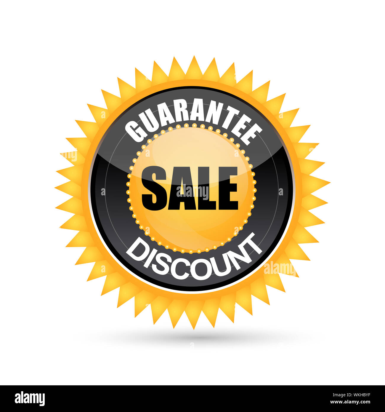 illustration of sale and discount tag on white background Stock Photo