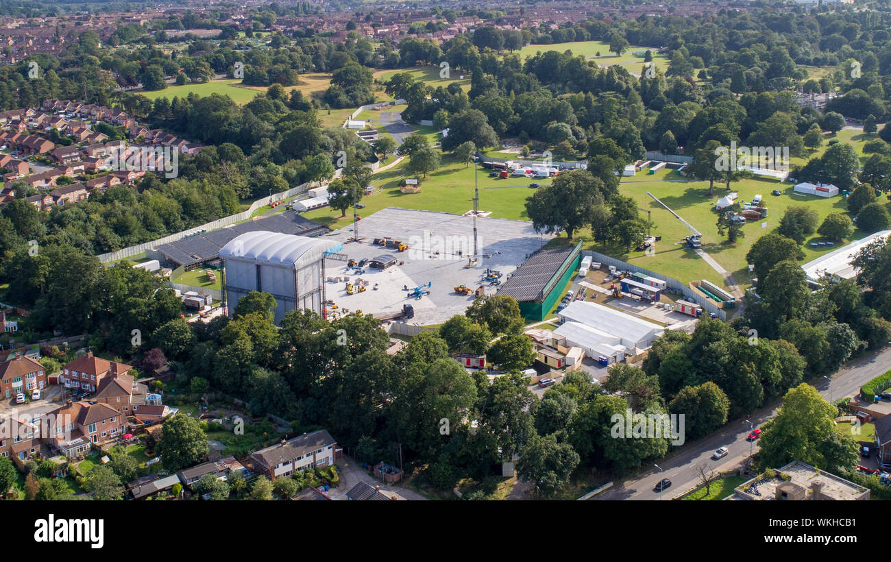 Picture dated August 21st shows the stage at Chantry Park in Ipswich