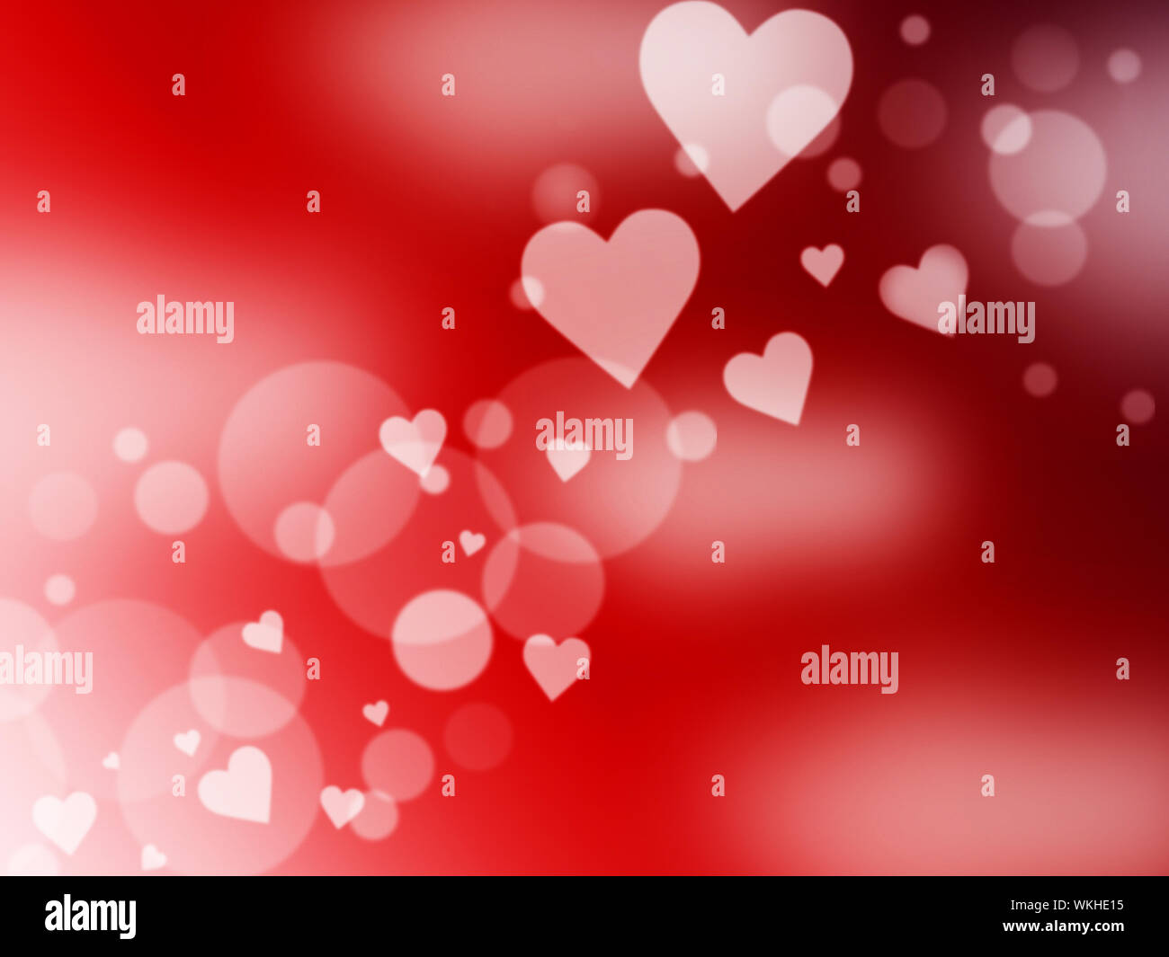 Glow Hearts Indicating Valentines Day And Passion Stock Photo - Alamy