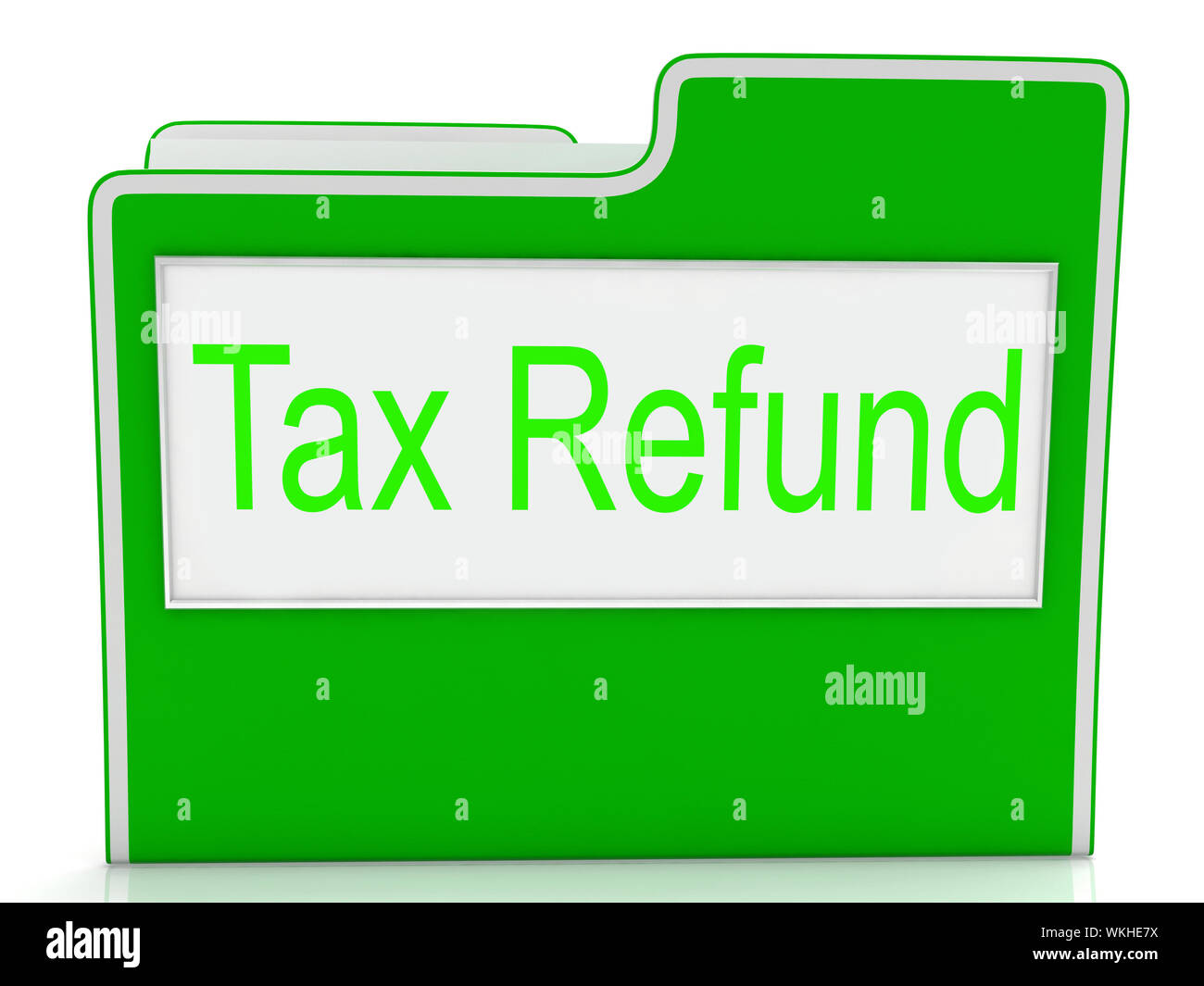 Tax Refund Indicating Folder Taxes And File Stock Photo - Alamy