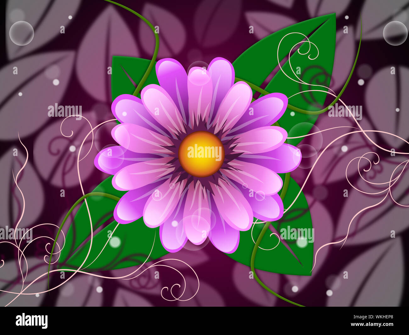Background Leaves Meaning Bloom Flower And Design Stock Photo - Alamy