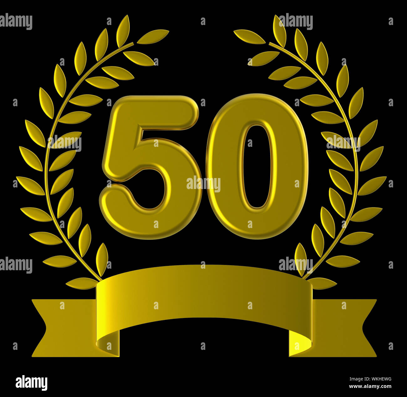Anniversary Fifty Representing Happy Birthday And Message Stock Photo -  Alamy