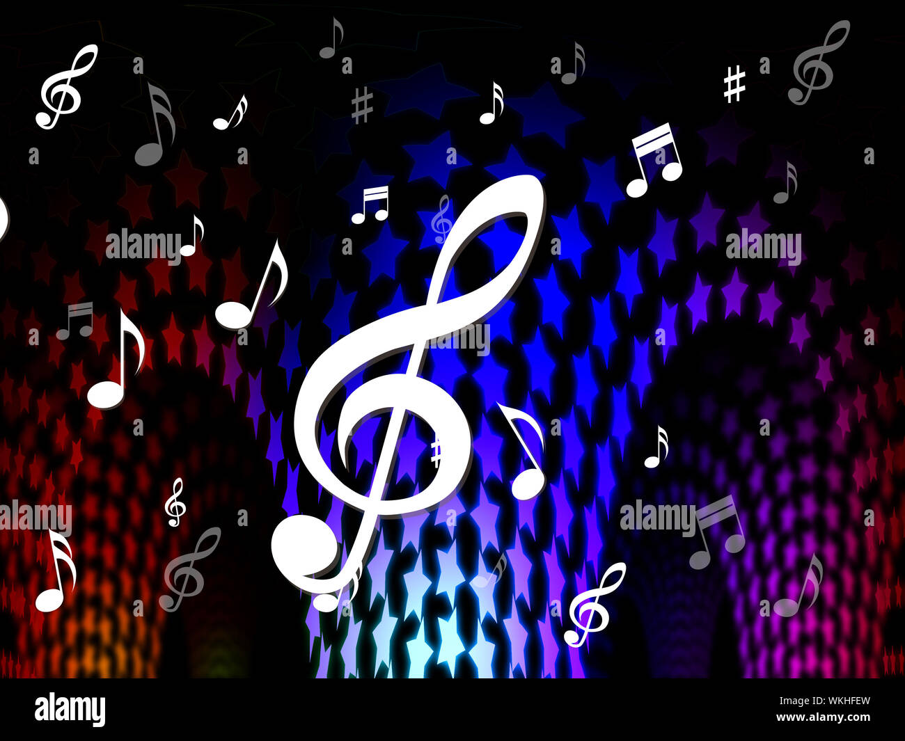 Notes Music Meaning Bass Clef And Audio Stock Photo Alamy