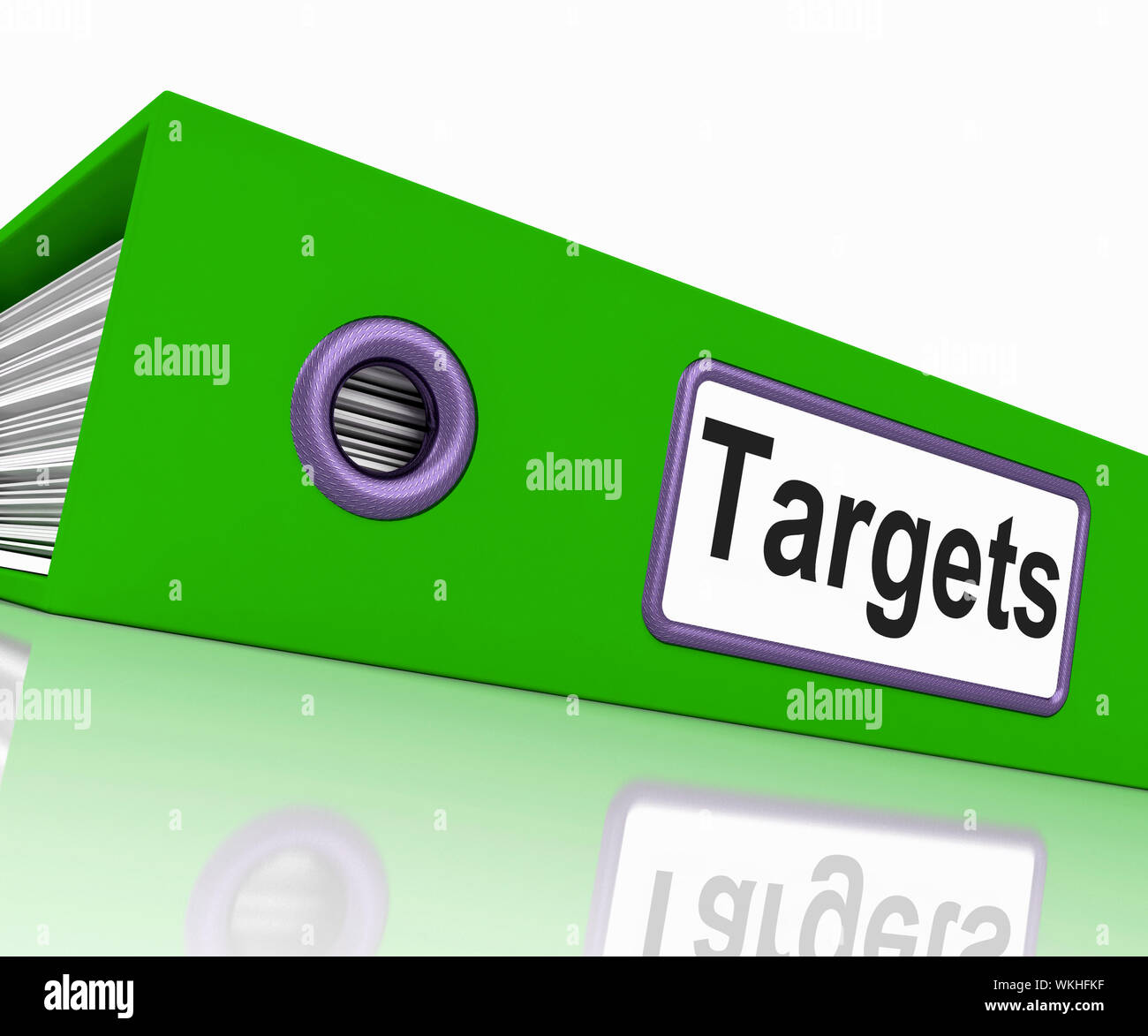 Targets File Showing Goal Forecast And Folders Stock Photo Alamy
