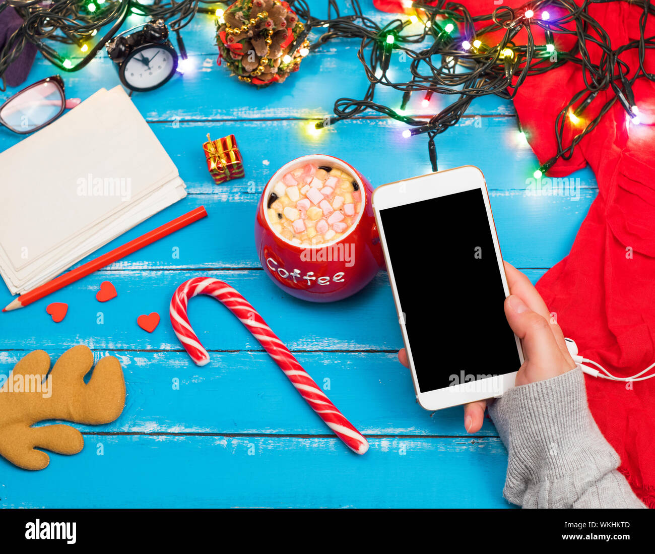 Hand phone clock hi-res stock photography and images - Alamy