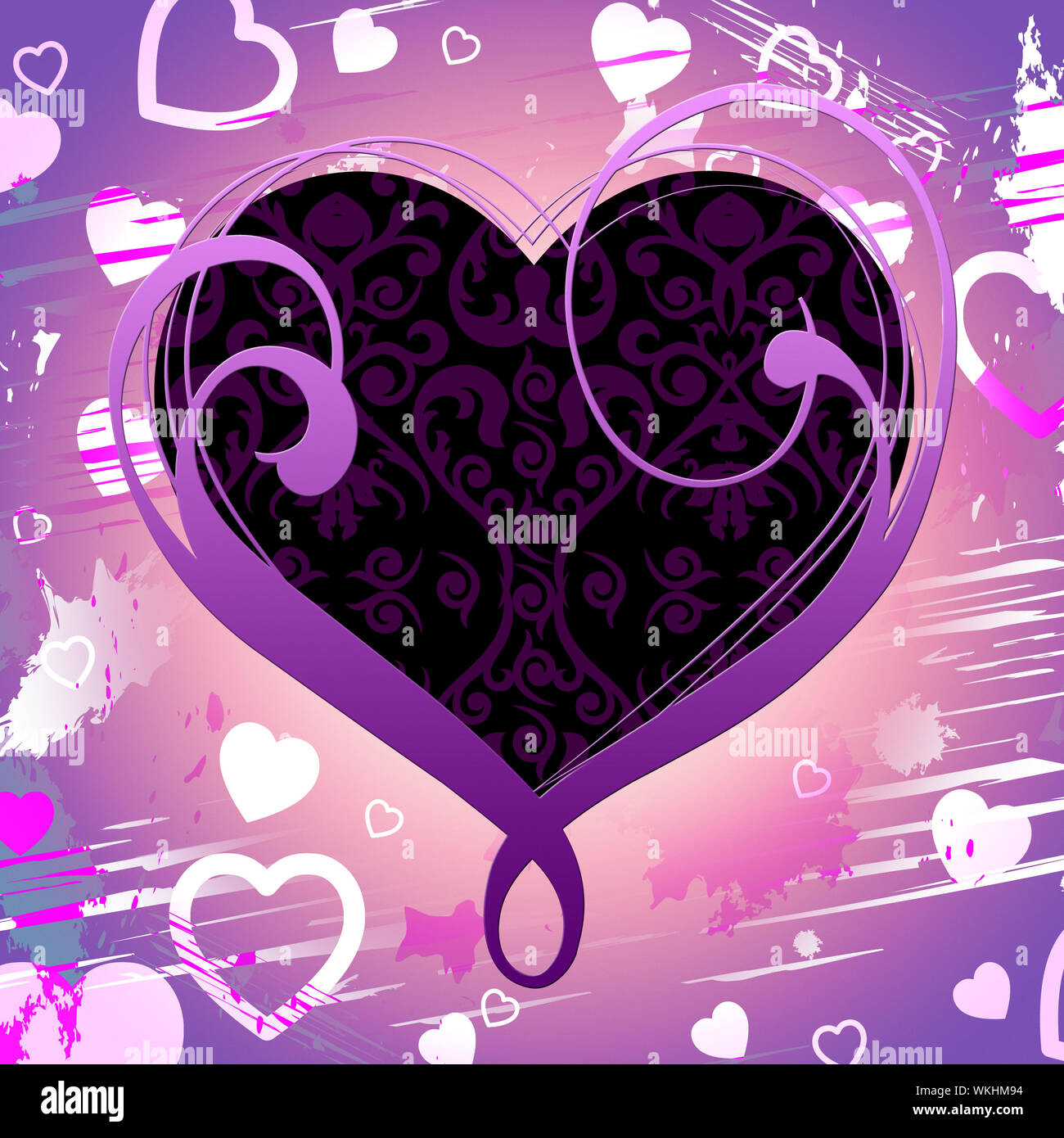 Heart Background Indicating Valentine Day And Template Stock Photo - Alamy