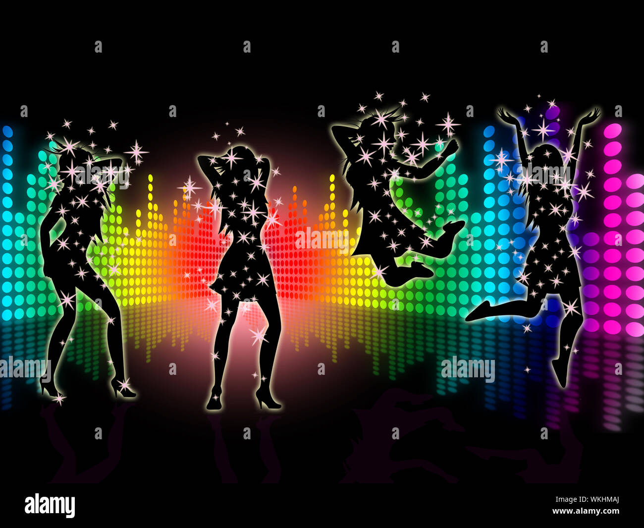 Music Dancing Representing Sound Track And Dance Stock Photo