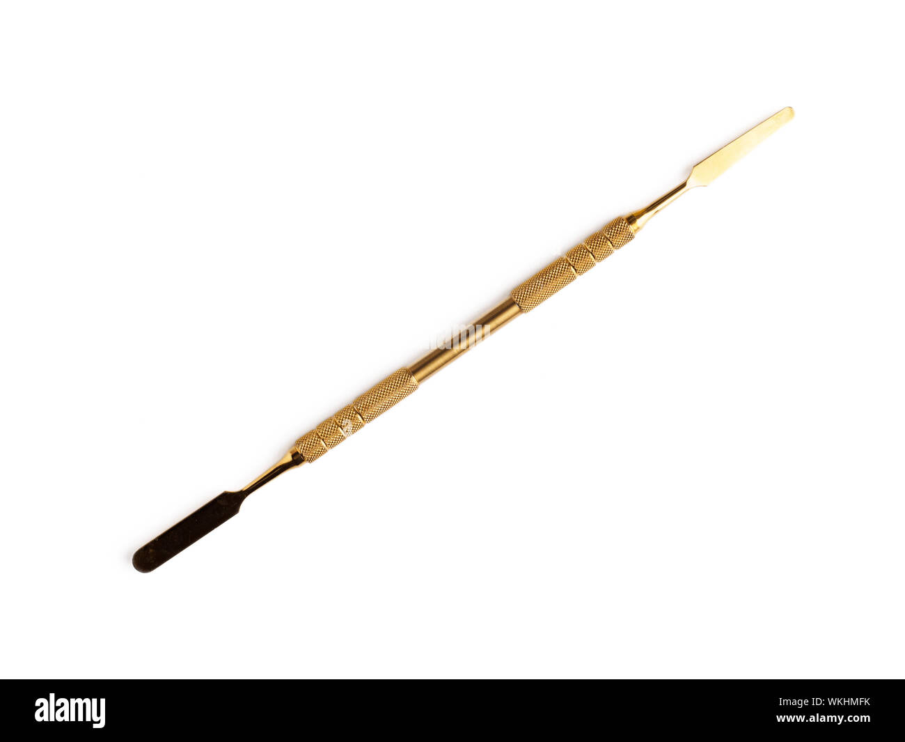 Dental instrument on white background with copy space. Dental care