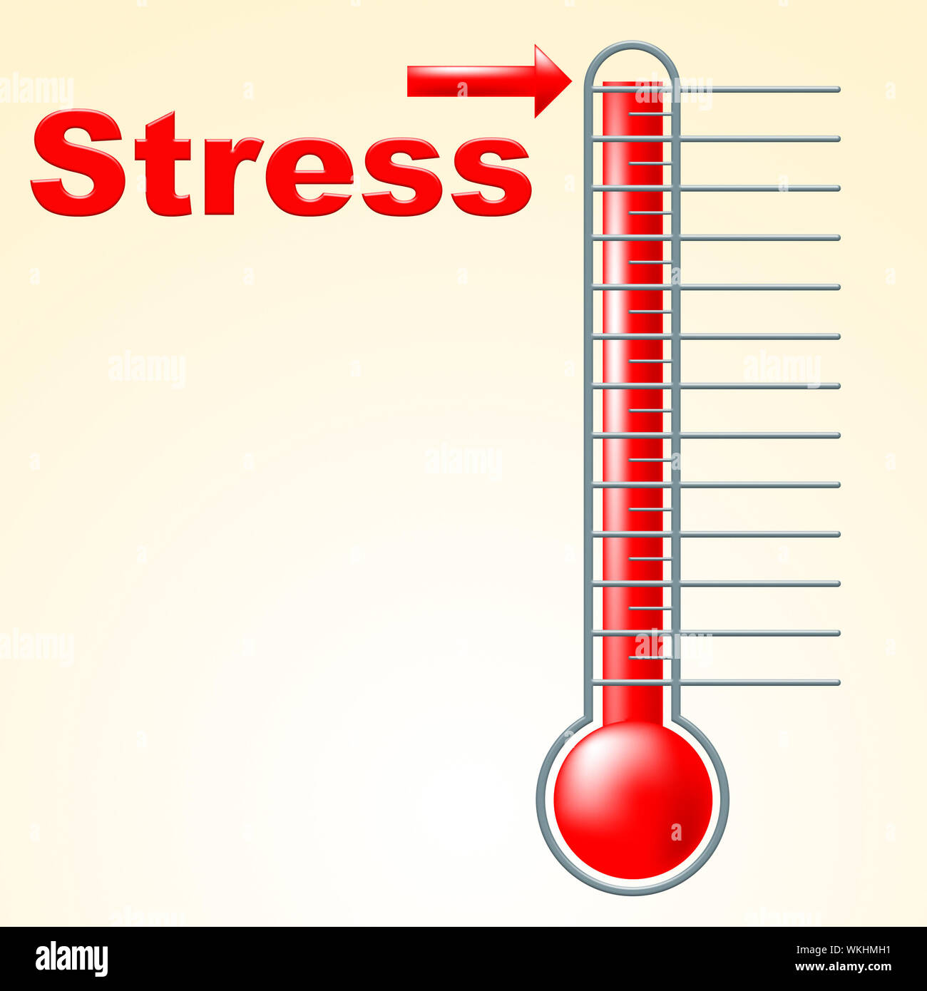 Thermometer Stress Indicating Temperature Overload And Pressured Stock  Photo - Alamy
