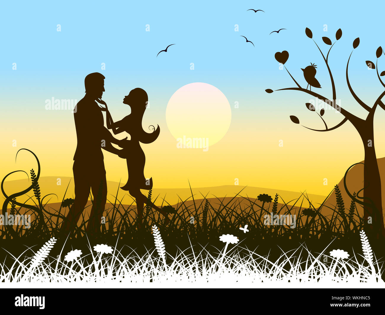 Romance Summer Representing Love Season And Warmth Stock Photo Alamy