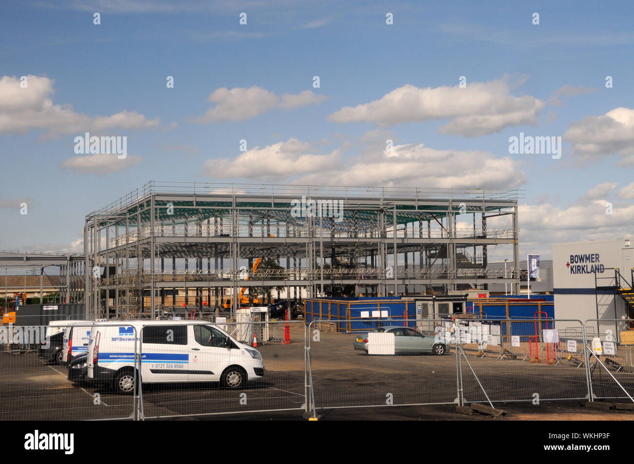 The new extension to the Fosse Park retail park - Fosse Park West - under construction in Enderby, near Leicester, Leicestershire, England Stock Photo