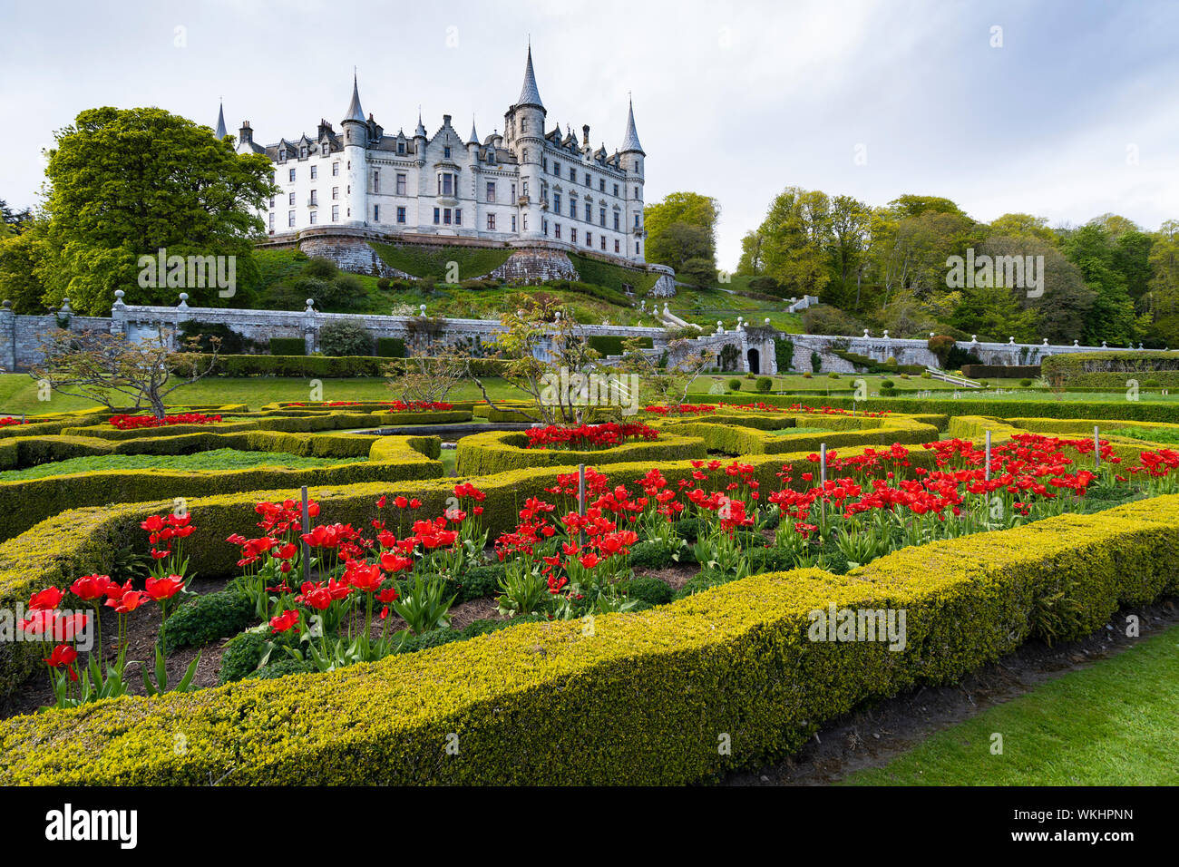 Dunrobin castle on the North Coast 500 tourist motoring route in northern Scotland, UK Stock Photo