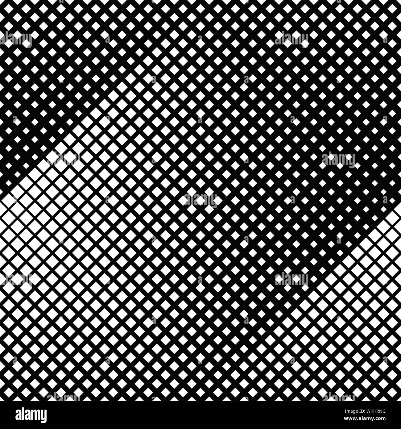 Seamless square pattern background design - black and white vector ...