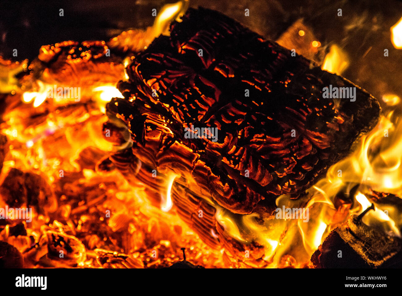 Fire Burning Coals Glowing Embers Stock Photo 270227530 Alamy
