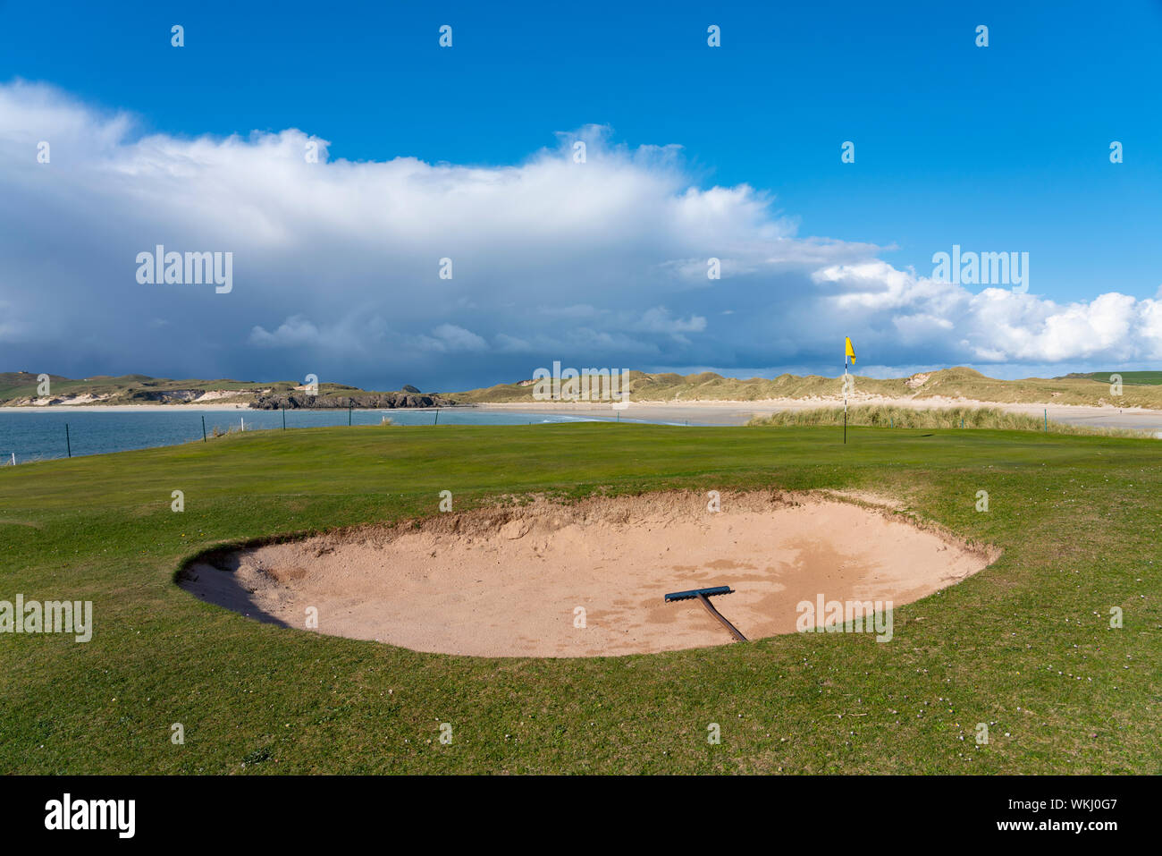 Durness Golf Course on the North Coast 500 tourist motoring route in northern Scotland, UK Stock Photo