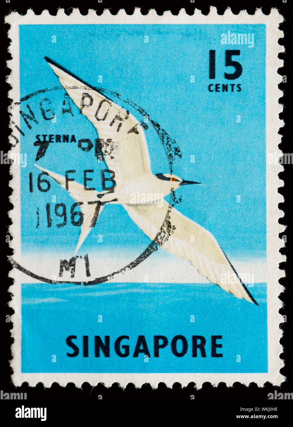 Singapore Postage Stamp Bird Stock Photo Alamy