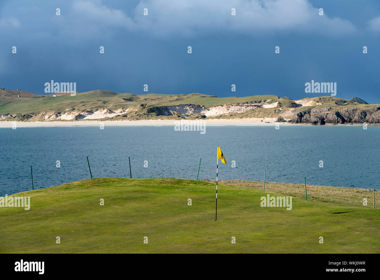 Durness Golf Course on the North Coast 500 tourist motoring route in northern Scotland, UK Stock Photo