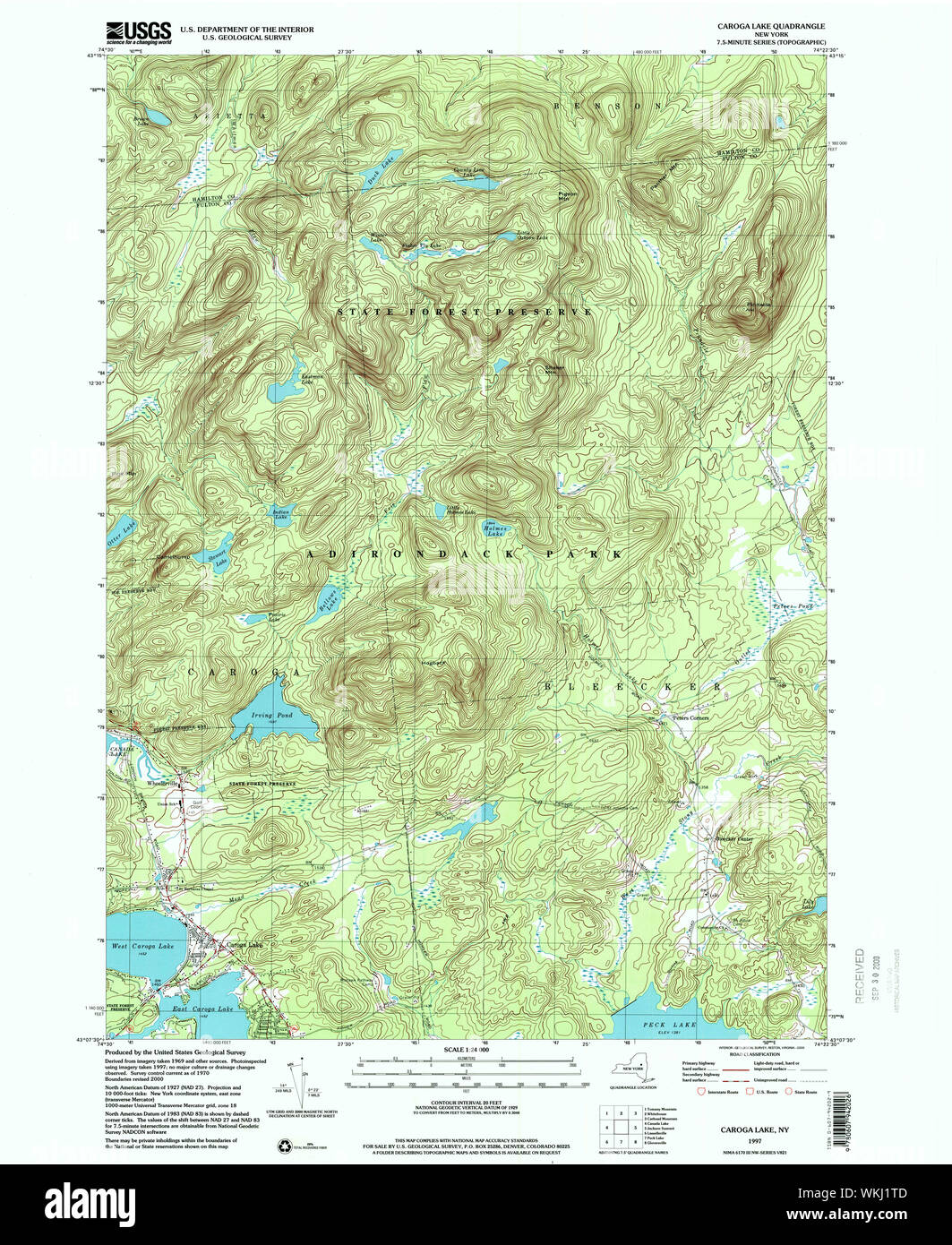 New York NY Caroga Lake 137156 1997 24000 Restoration Stock Photo Alamy