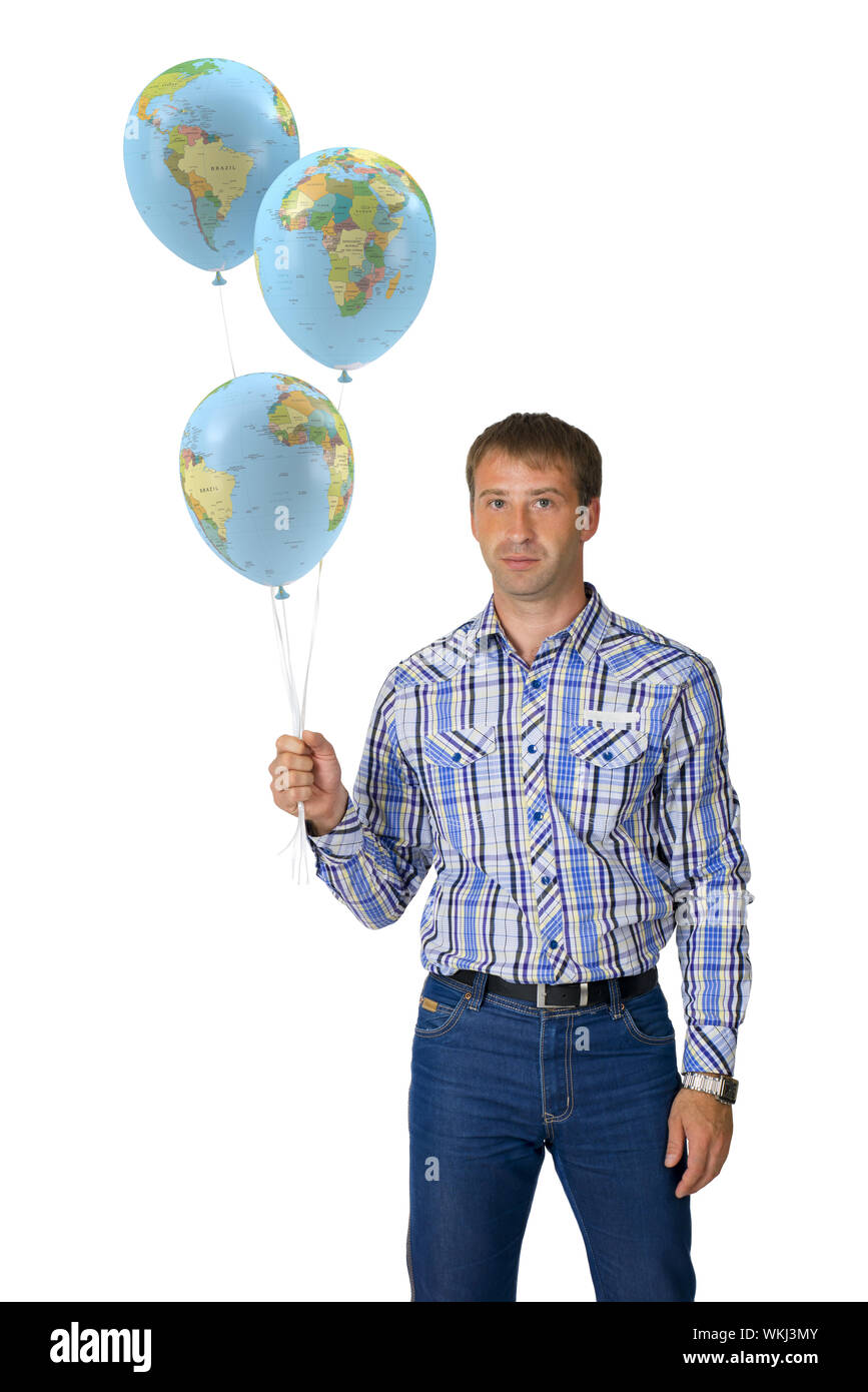 vloeistof Verminderen verontschuldiging Man holding balloons hi-res stock photography and images - Alamy