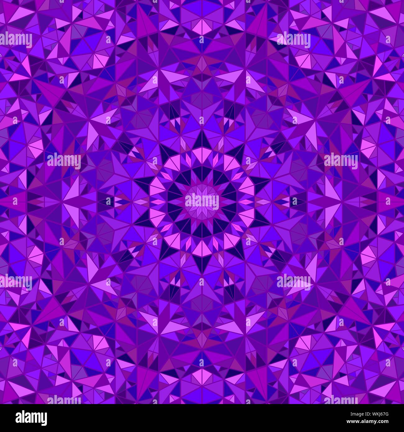 Abstract polygonal tiled mosaic pattern mandala background - colorful psychedelic circular vector illustration Stock Vector