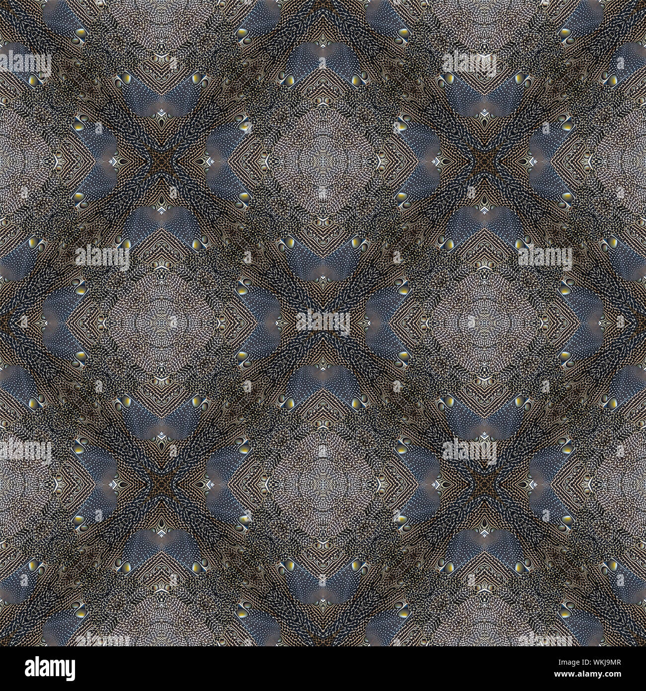 Seamless pattern made from Great argus feathers texture background Stock Photo