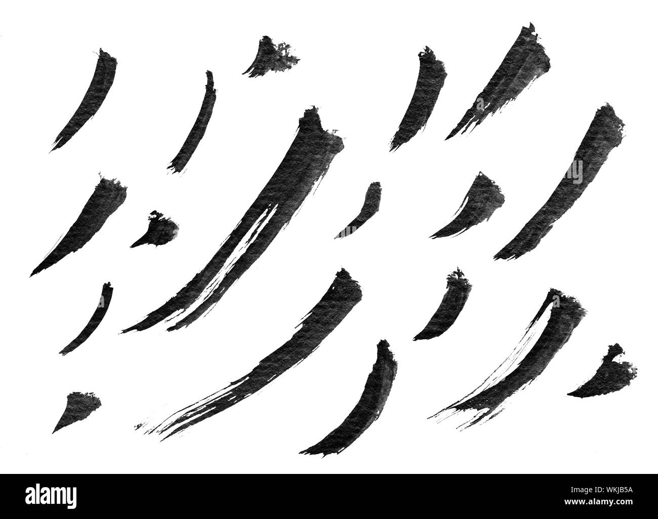 Collection of Chinese ink calligraphy brush, isolated on white Stock Photo Alamy