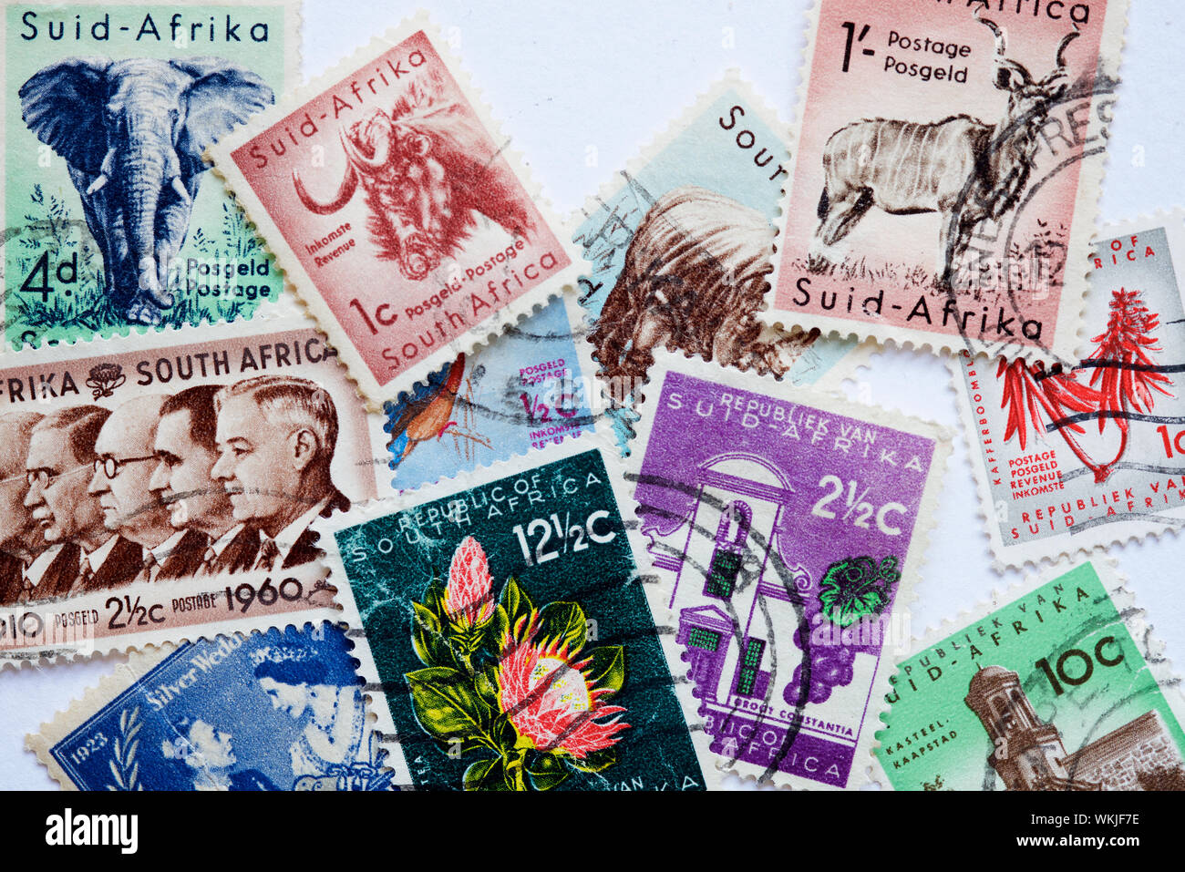 South Africa Postage Stamps Various Stock Photo Alamy