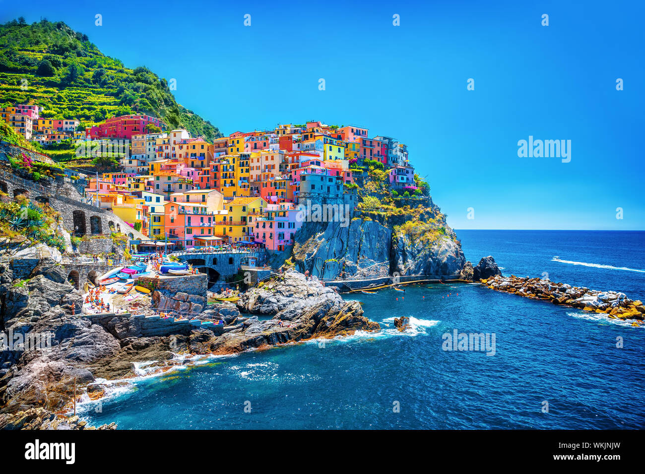 Beautiful colorful cityscape Stock Photo