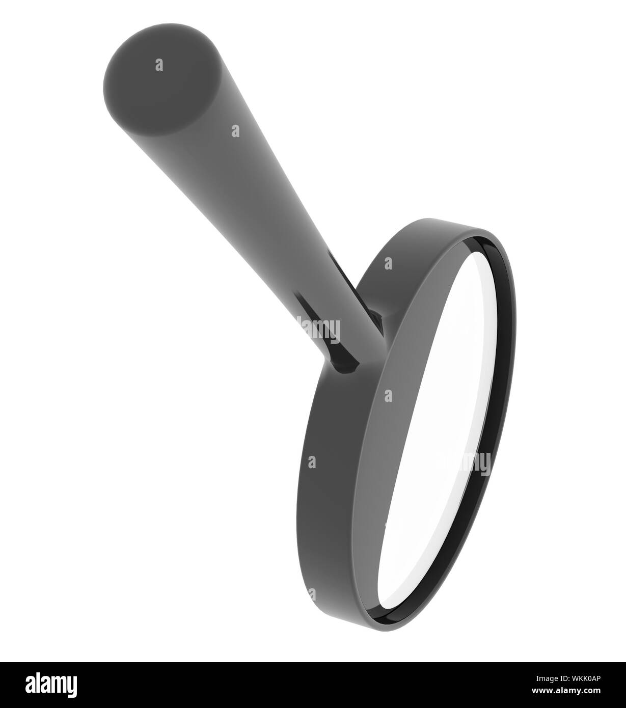 Black magnifier glass. Isolated on white background Stock Photo Alamy