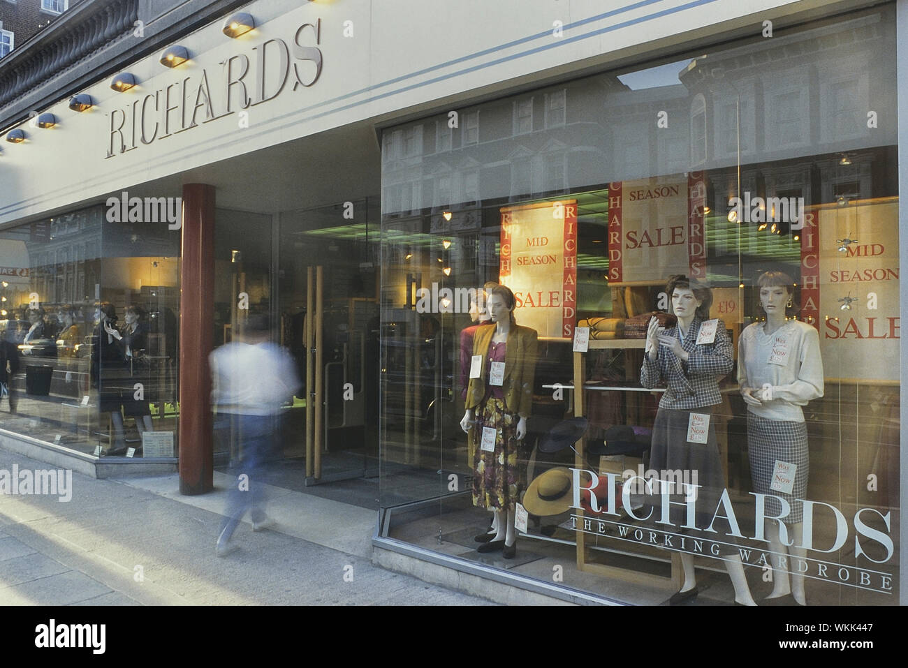 The former Richards store, Kightsbridge, London, England, UK. Circa 1980's Stock Photo