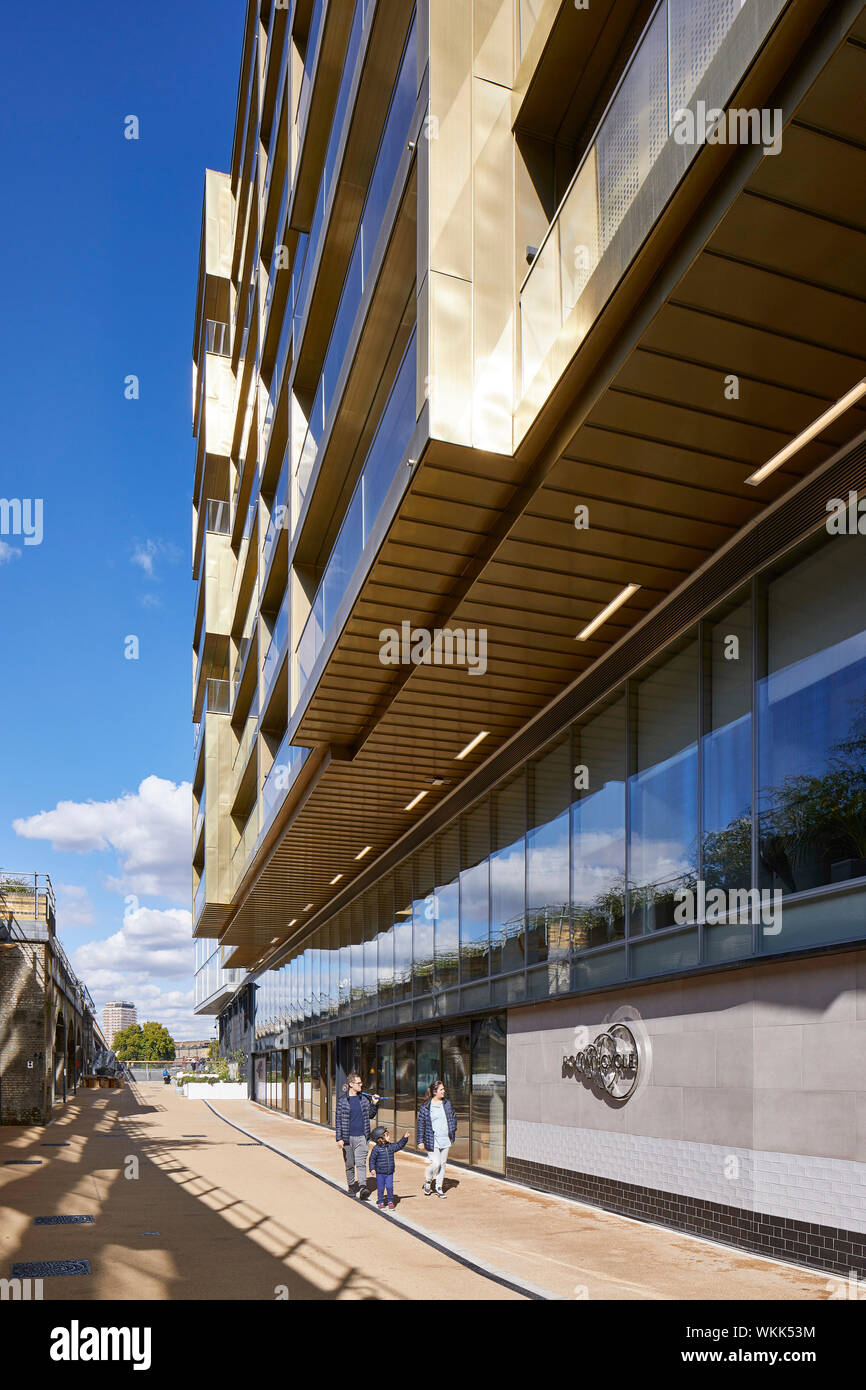 Perspective along Faraday House from Circus West Village. Faraday House