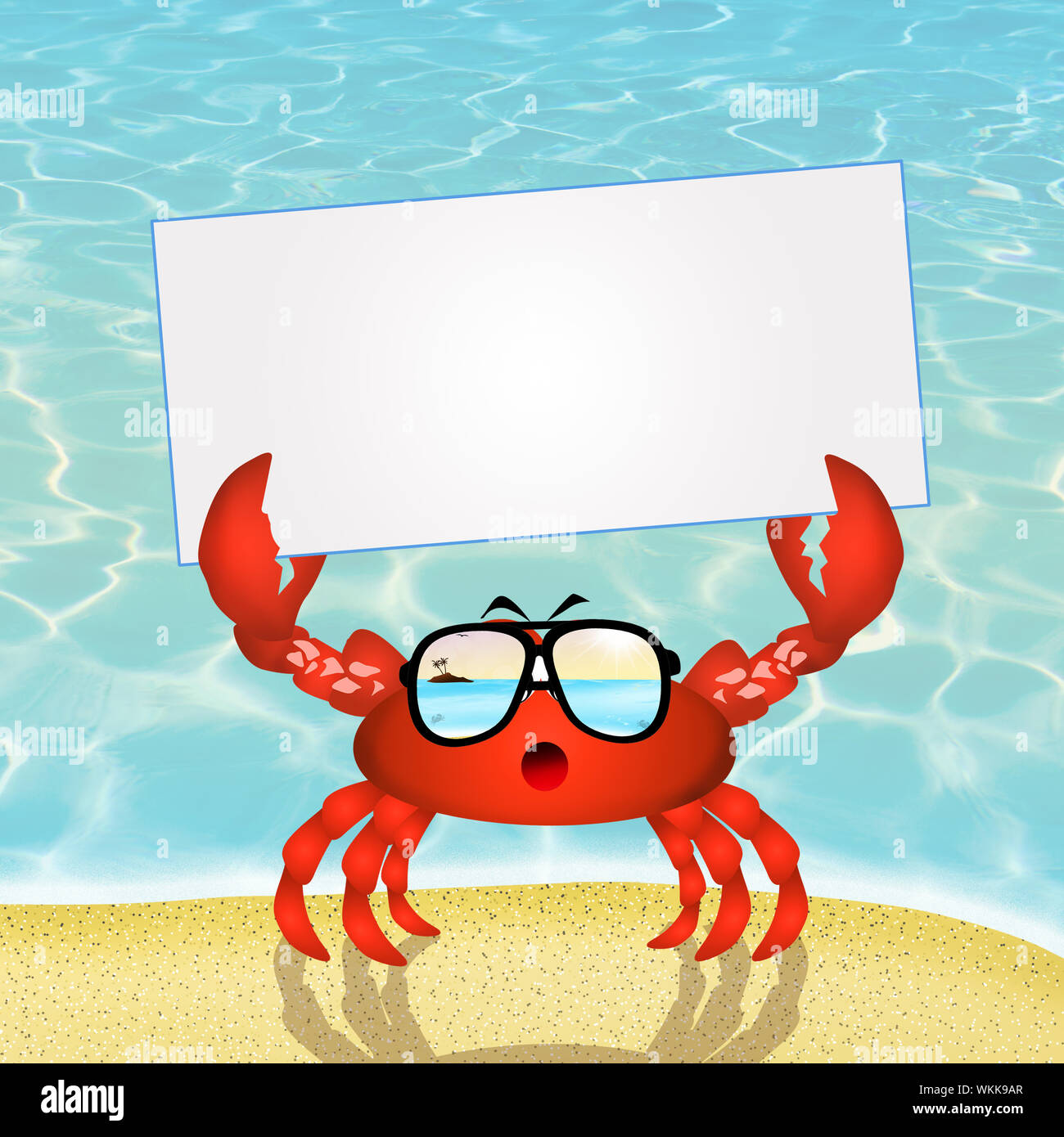 crab with sunglasses Stock Photo - Alamy