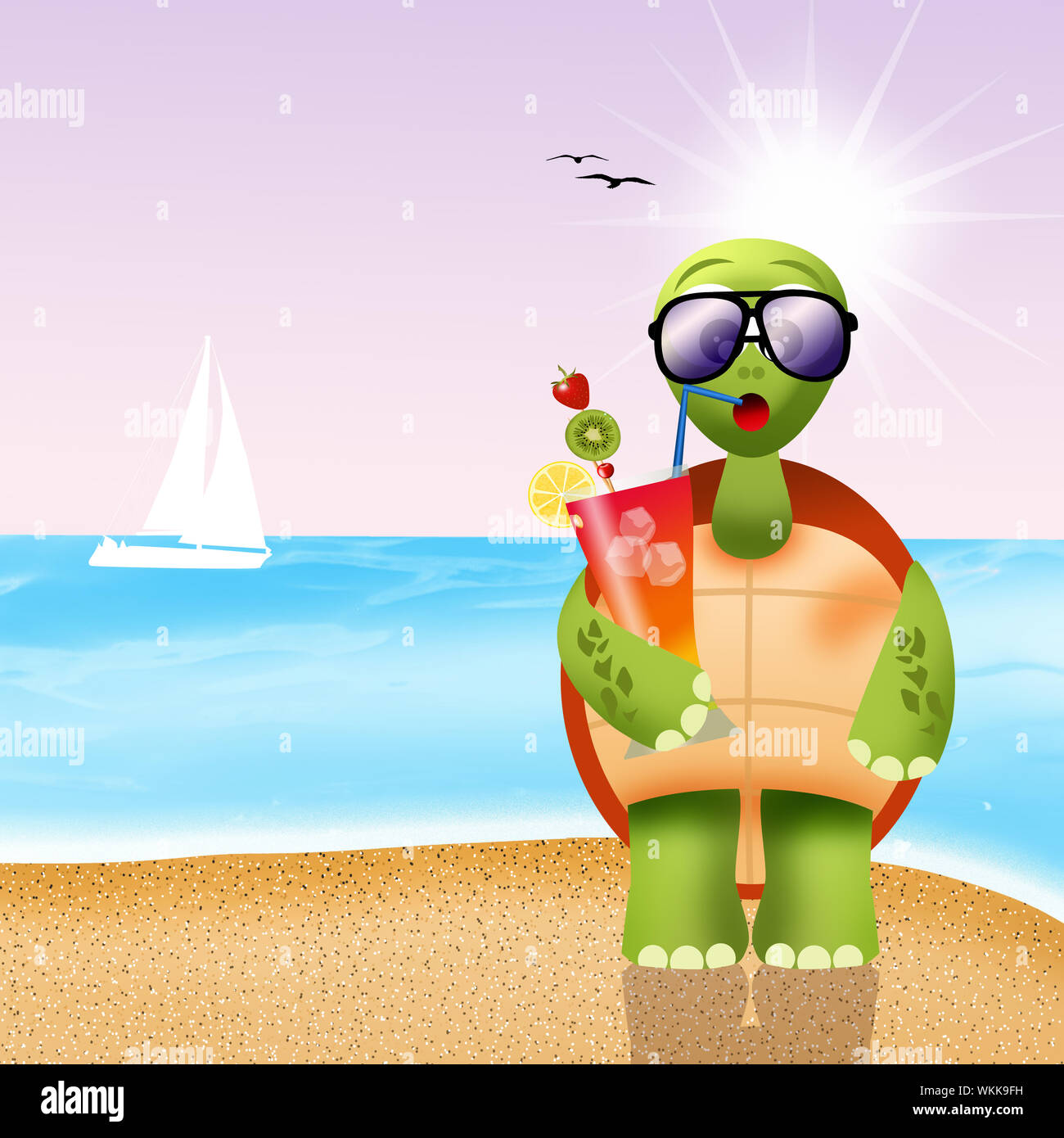 turtle drink cocktail Stock Photo - Alamy