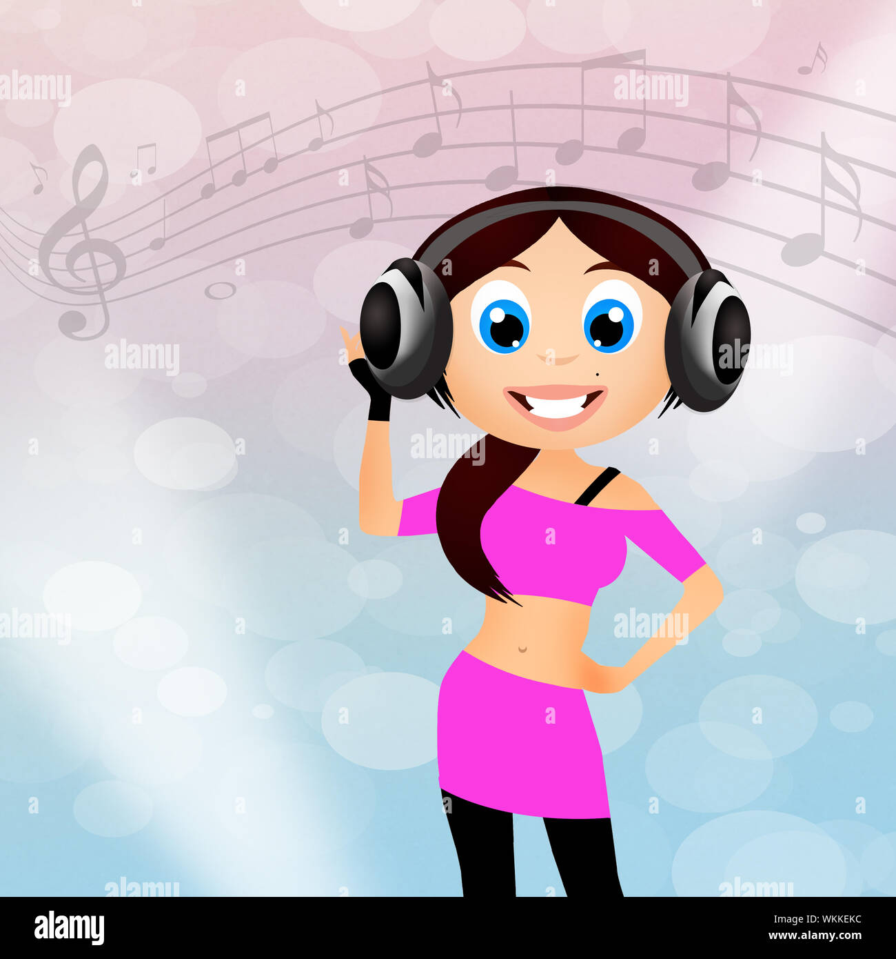 Cartoon headphones hi-res stock photography and images - Alamy