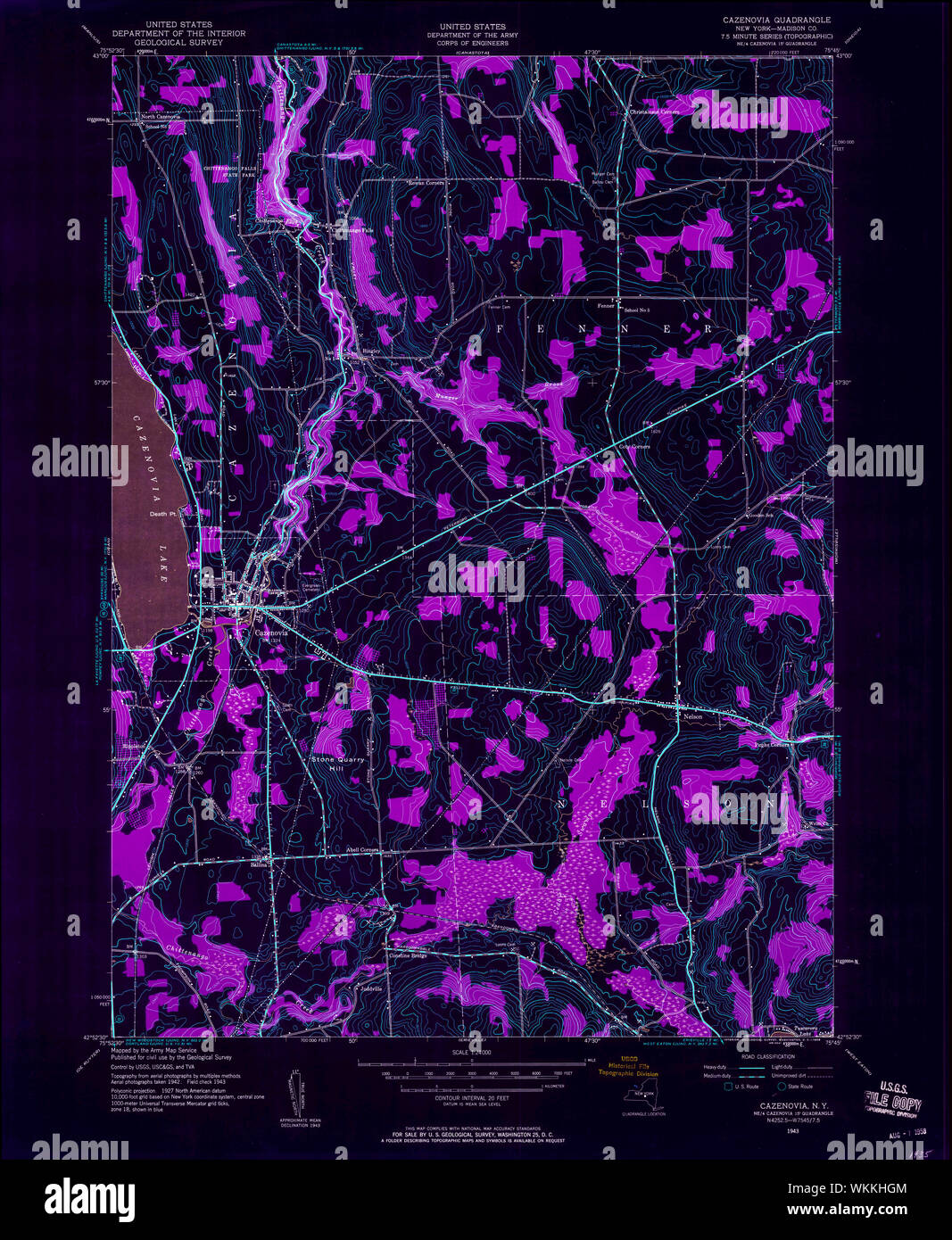 New York NY Cazenovia 122877 1943 24000 Inverted Restoration Stock Photo Alamy