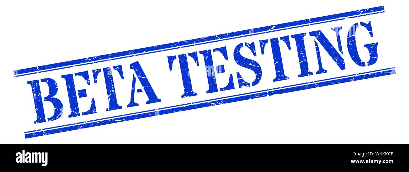 beta testing stamp. beta testing square grunge sign. beta testing Stock Vector
