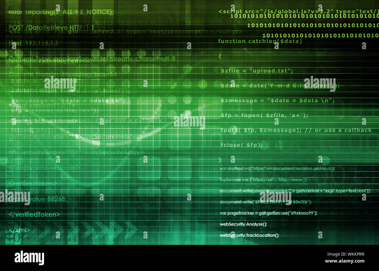 Technology Analytics and Virtual Data Management Art Stock Photo