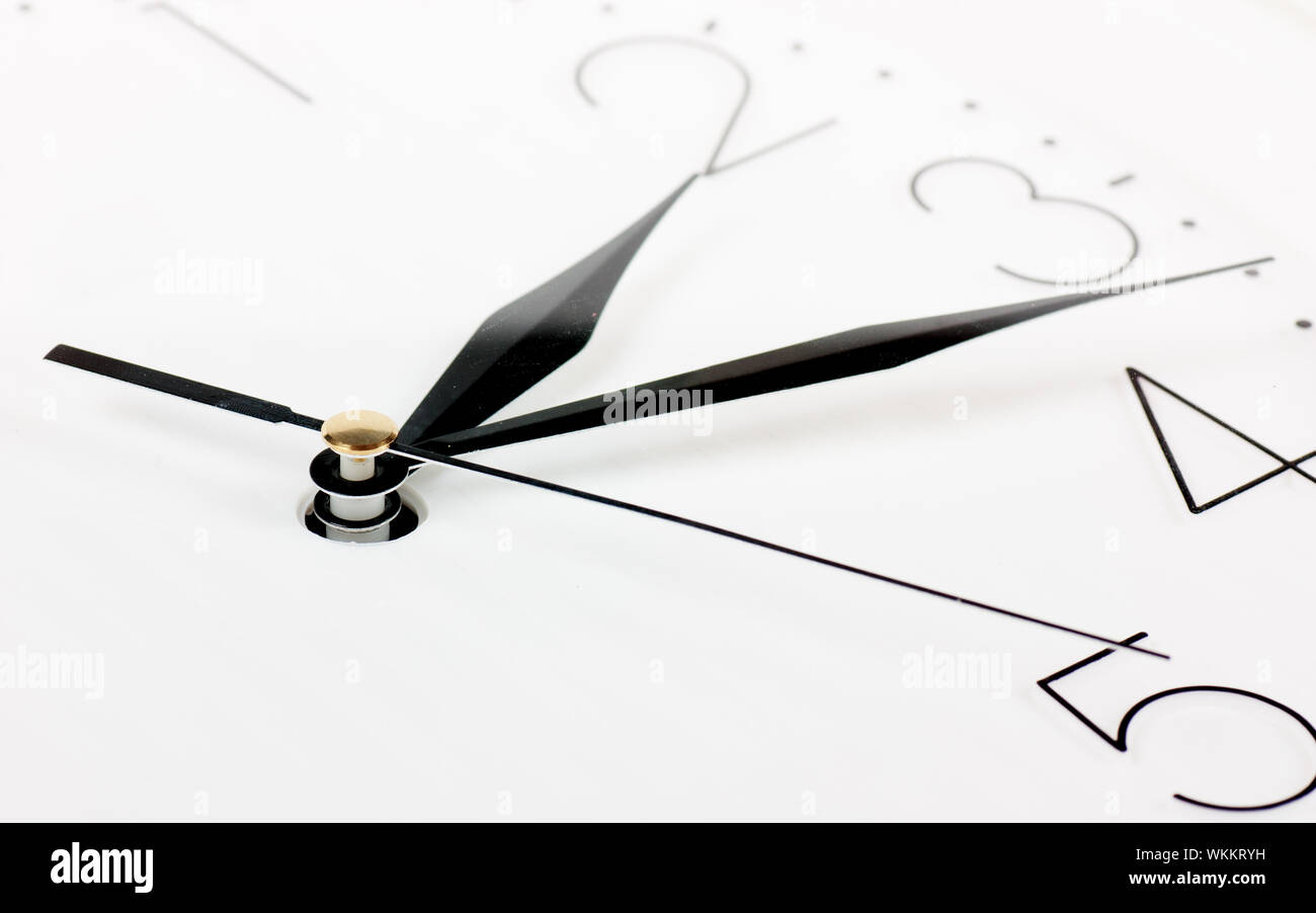 Closeup of clock face. Quarter past two Stock Photo Alamy
