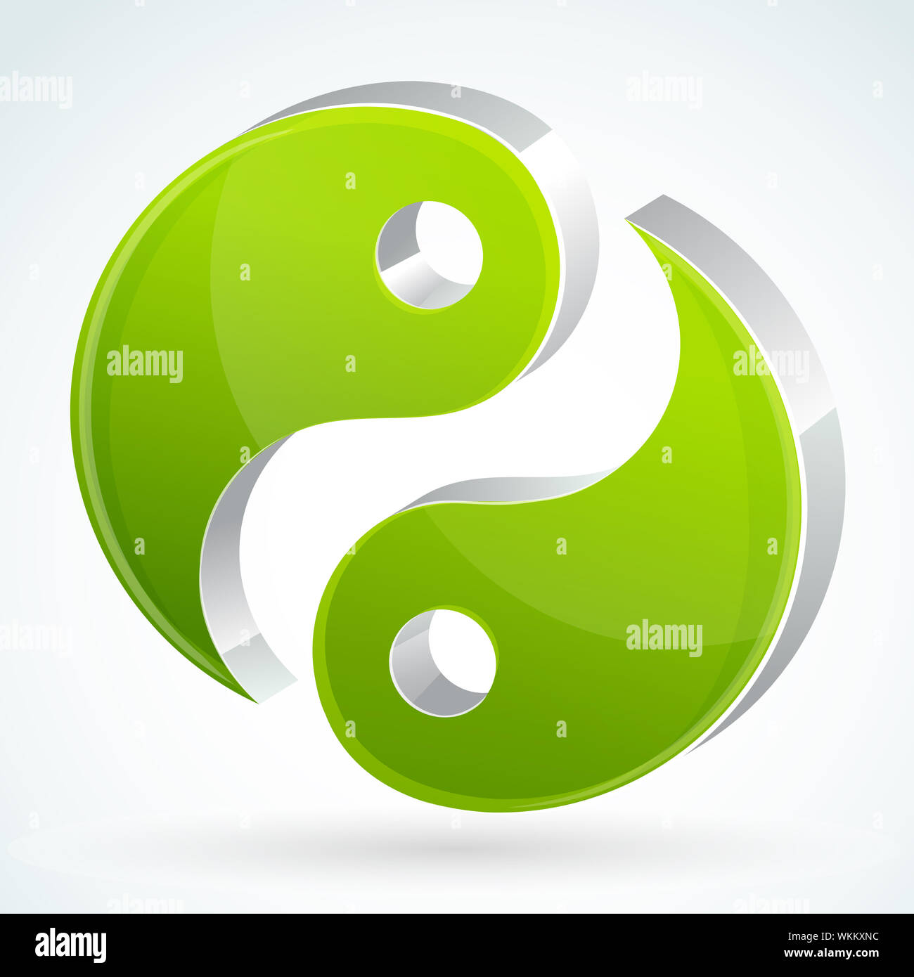 illustration of yin yang on white background Stock Photo - Alamy